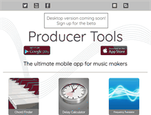 Tablet Screenshot of producertoolsapp.com